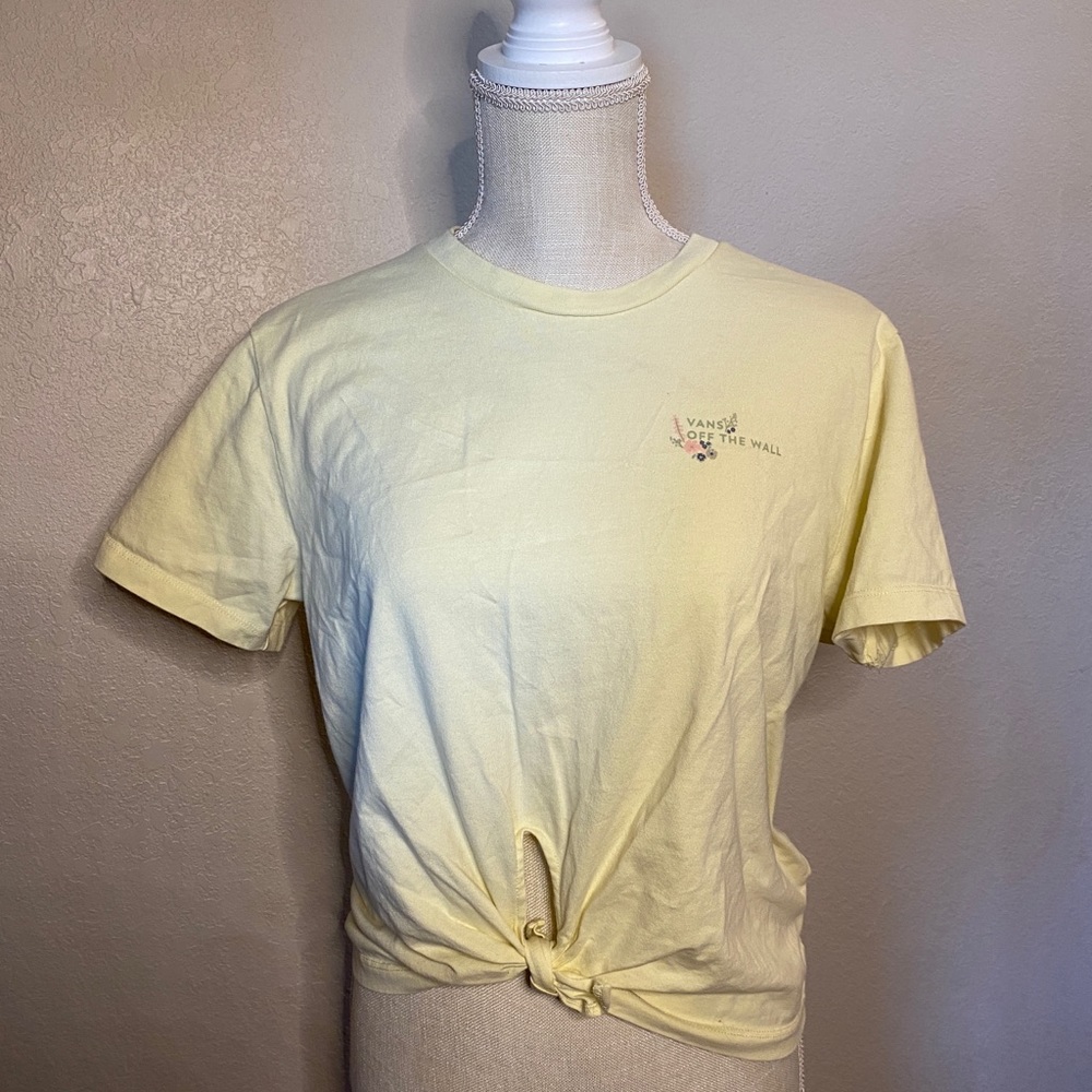 Vans Tie Front Crop Top T-Shirt